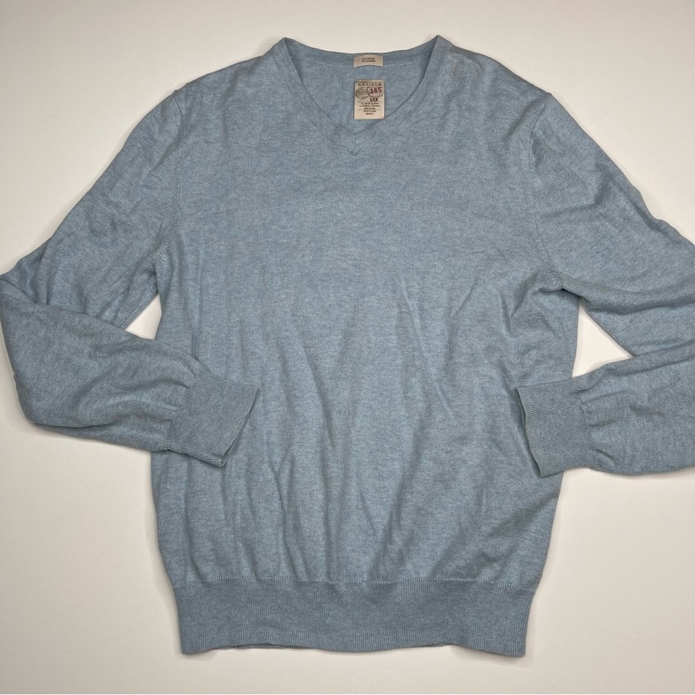 Article 365 Sweater V Neck Cashmere Cotton Pullover Office Career Soft Autumn